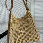 Saint Laurent Oxalis Bag In Raffia Macrame
